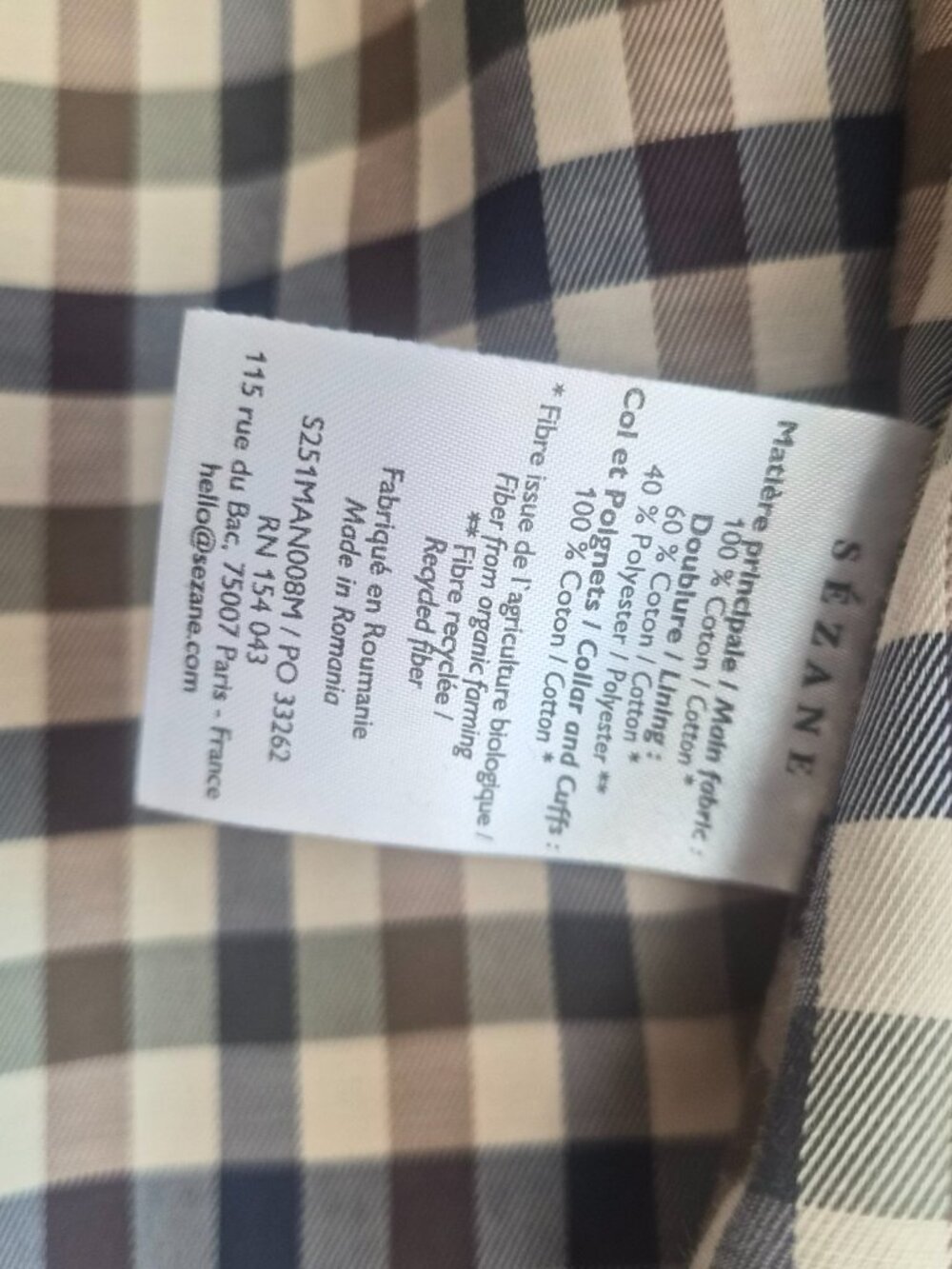 *NWT* [Sezane] Hector Jacket, Size 38/M - Picture 7 of 14